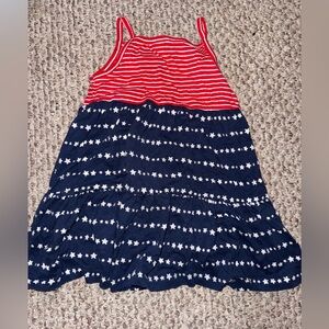 Toddler Red and Blue Striped Star Dress